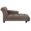 Sofás Beliani Chaise longue turned arm & backrest chaise longue left taupe