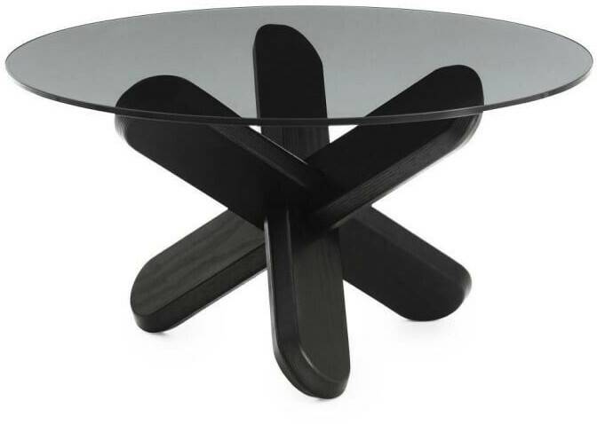 Normann Copenhagen Ding table - smoke/black - Ø 75x 40 cm Muebles de diseño