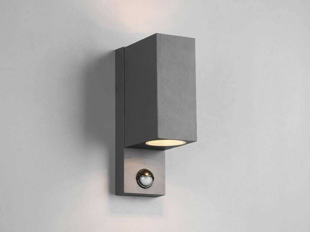 Lámparas de exterior Trio Roya outdoor wall light, 2-flames, sensor, square head