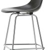 Vitra Eames bar chair high chrome-plated felt glides elephant gray Muebles de diseño