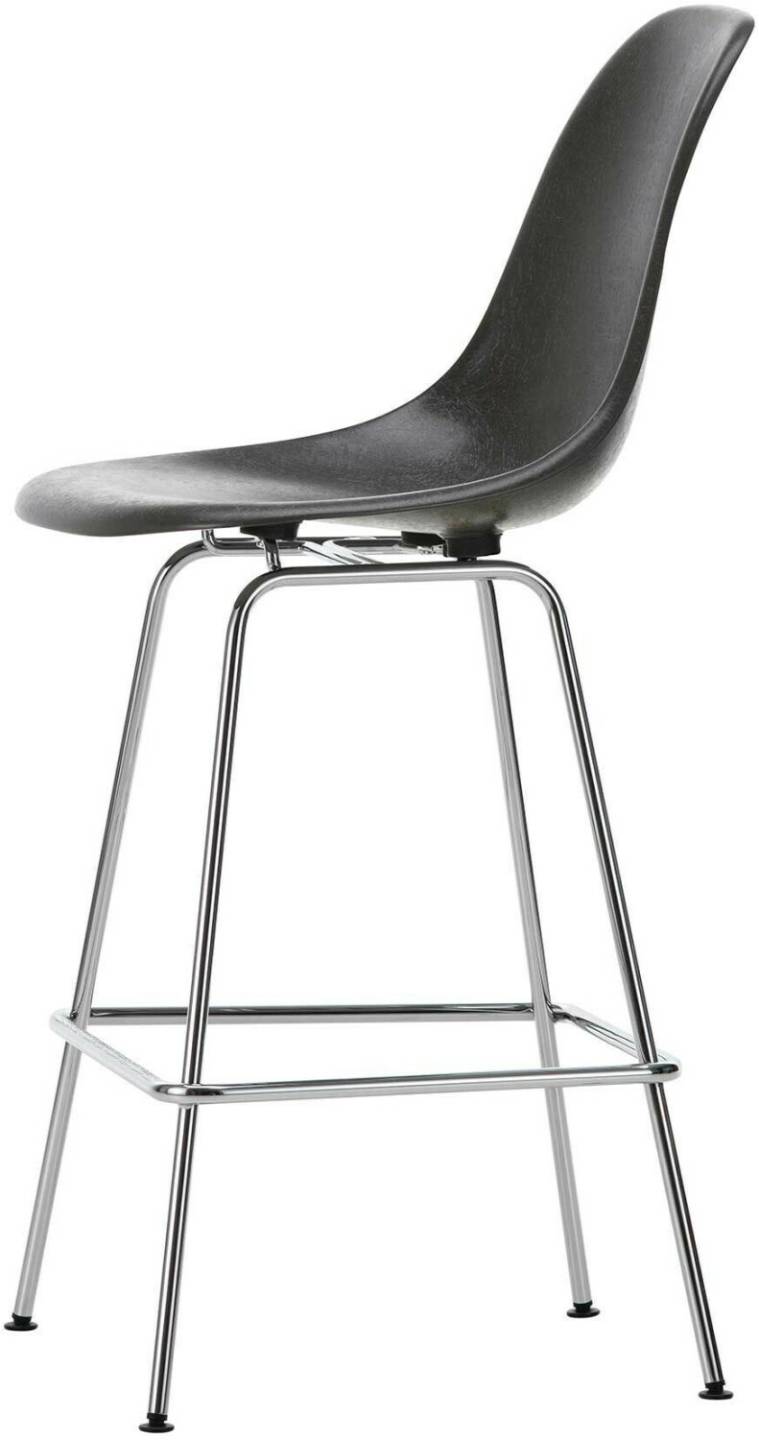 Vitra Eames bar chair high chrome-plated felt glides elephant gray Muebles de diseño