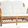 vidaXL 2-seater light brown rattan (325474) Sofás