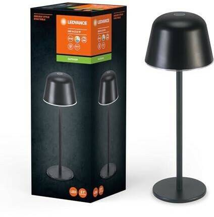 LEDVANCE ENDURA STYLE TABLE outdoor light, 2.5W, 200lm, dark gray, table lamp, rechargeable battery, IP54, stepless dimming, Light brightness memory function Lámparas de exterior