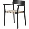 Muebles de diseño &Tradition Betty TK9 armchair, black oak / natural fabric