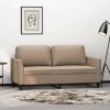 vidaXL 2-seater sofa cappuccino brown 140 cm faux leather (359337) Sofás