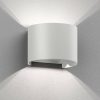 ledscom.de RUNEL wall light for outdoor use, white, IP65, up & downlight + LED lamp 596lm, white Lámparas de exterior