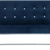 vidaXL 2-seater sofa with armrests blue chrome/velvet (282166) Sofás