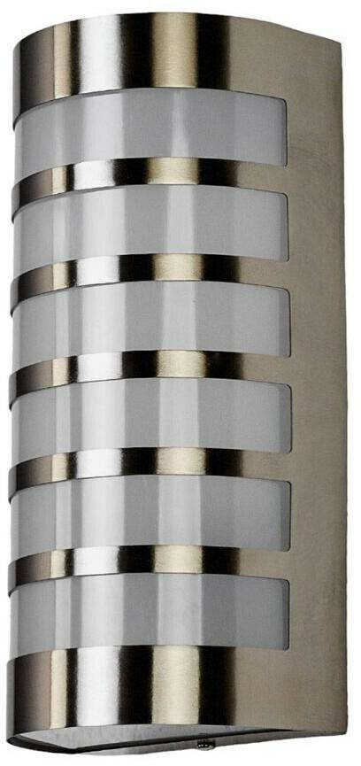 Lindby Stainless steel outdoor wall light Alvin, 5 bars Lámparas de exterior