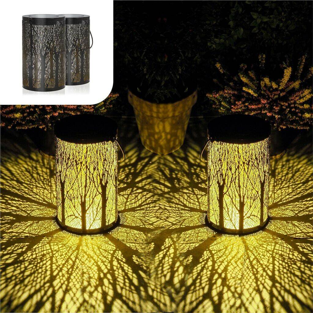 Lámparas de exterior Gadgy Solar Tree Pattern Lantern 2 pcs.