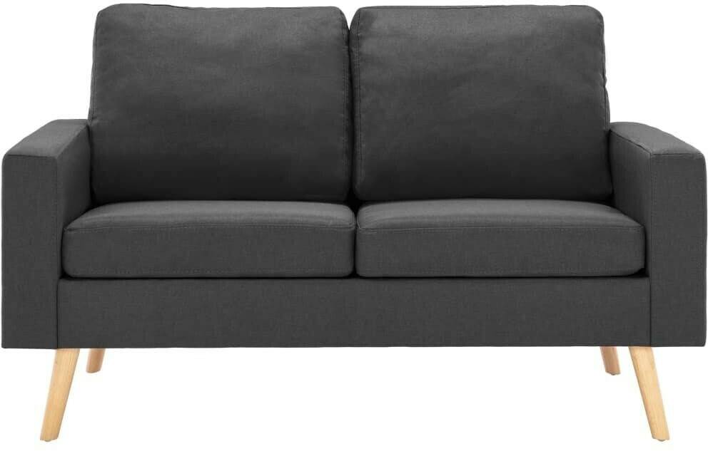 Sofás vidaXL 2 seater sofa fabric 130x76x82,5 cmdark grey