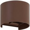 Lindby Nivar LED outdoor wall lamp round brown Lámparas de exterior