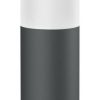 ledscom.de PORU bollard light, glass, for outside, anthracite, round, 38.5cm, incl. E27 lamp, max. 1020lm, white Lámparas de exterior