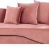 Beliani Meri Chaise Longue Velvet Right 175x73x156 cmRight Velvet rosa Sofás