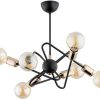 Lámparas Alfa Virginia 2 ceiling lamp, six-bulb, black/gold