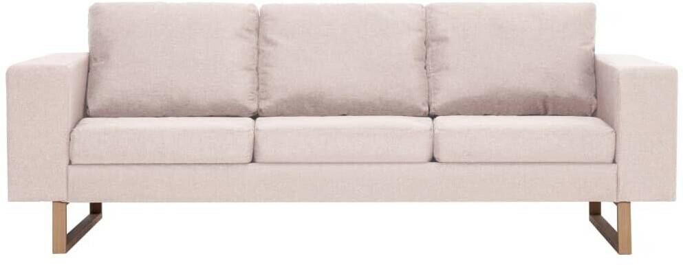 vidaXL 3-seater sofa fabric cream white (281382) Sofás