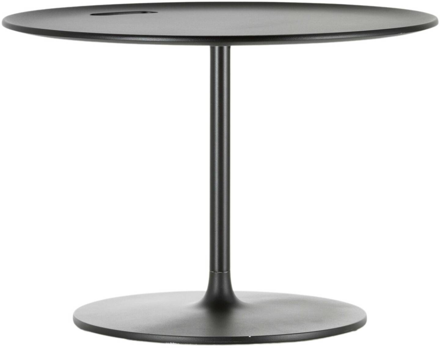 Vitra Occasional Low table round aluminum Chocolate brown (002) 35 cm Muebles de diseño