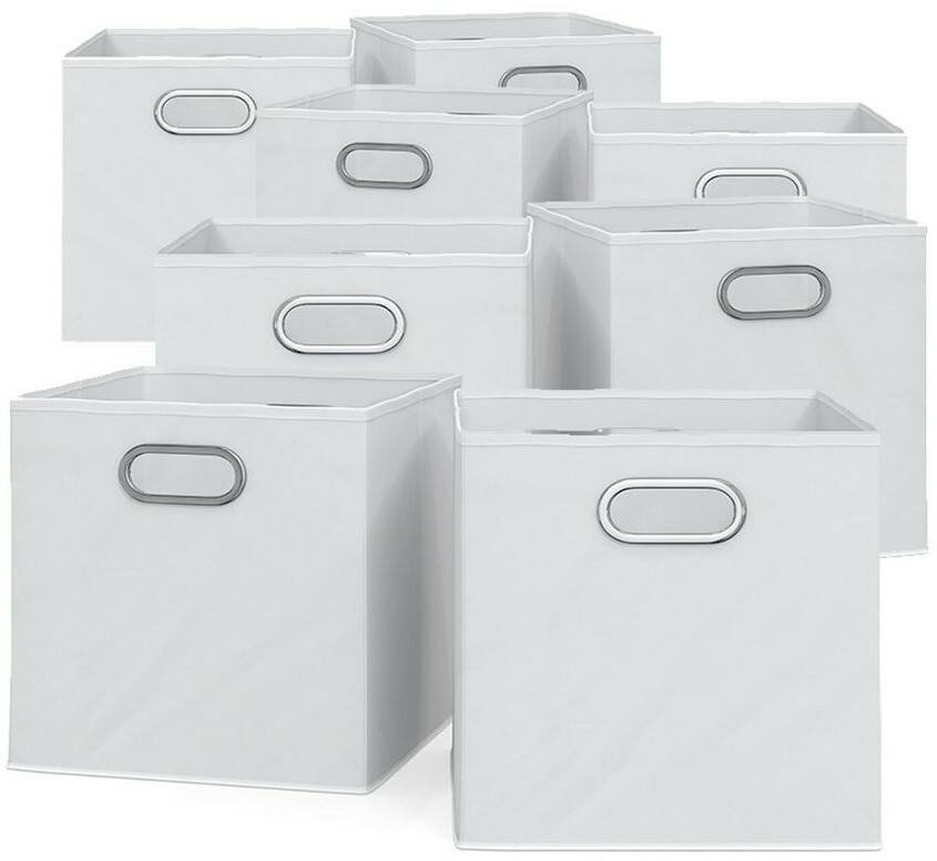 VICCO Folding box set of 8 30x30cm white Cajas almacenaje