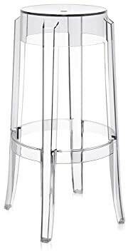 Kartell Charles Ghost taburete medio4898B4 transparente Kartell Charles Ghost taburete medio