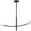 Lámparas Ceiling lamp Lotus, black/white/gold, 2-bulb