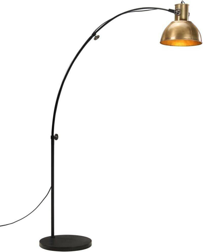 vidaXL Floor lamp 25 W antique brass 150 cm E27 Lámparas