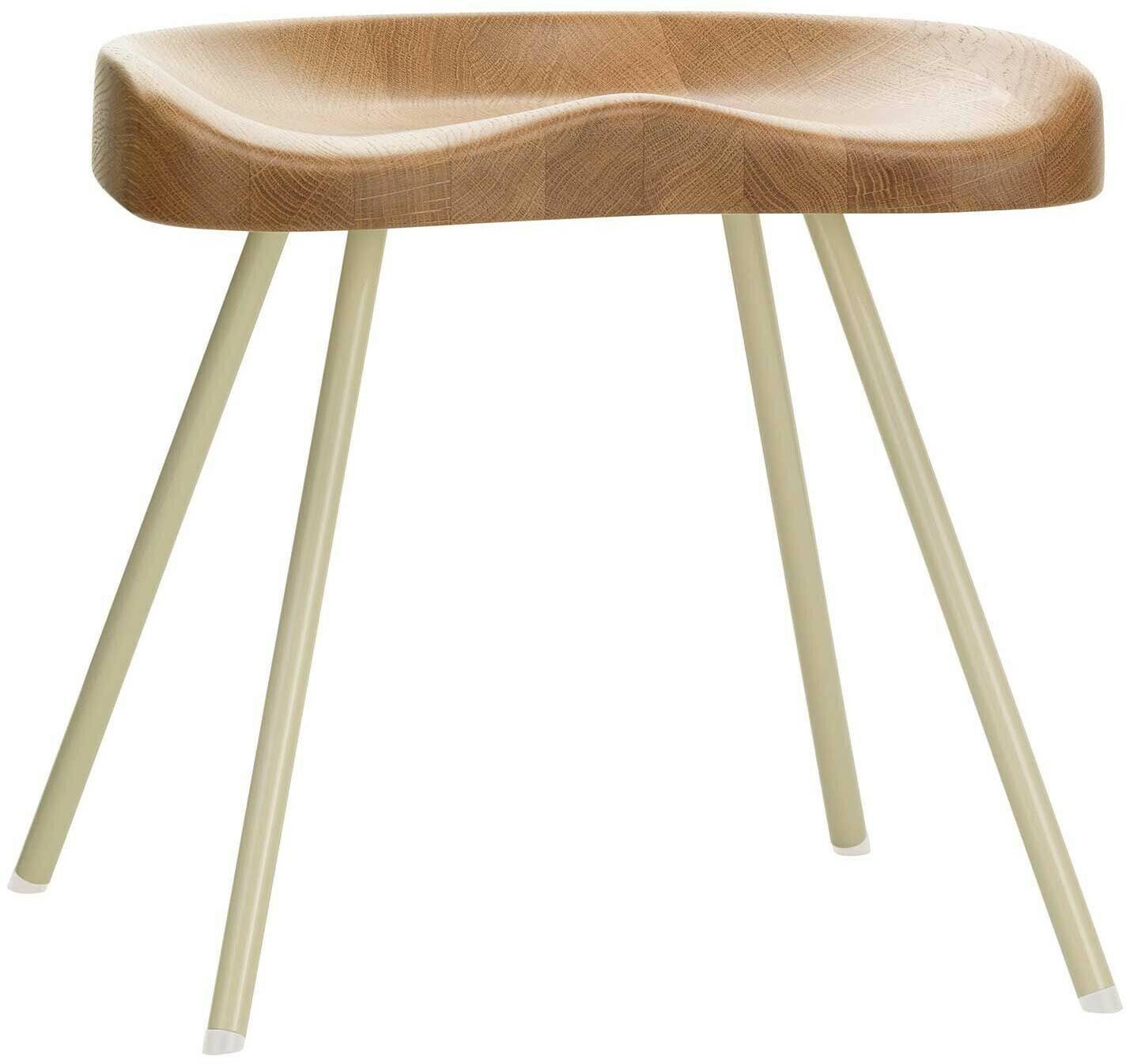 Vitra Tabouret N° 307 Stool natural oak oiled powder coated ecru natural oak powder coated ecru Muebles de diseño