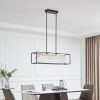 Lucande LED hanging lamp Kassi, black, iron, dimmable, 90 cm Lámparas