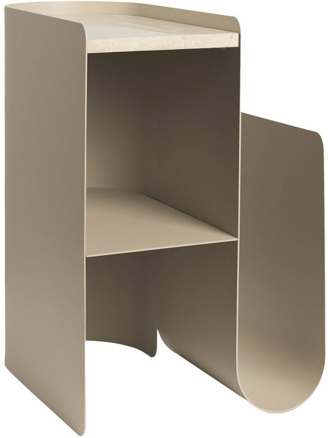 Muebles de diseño ferm LIVING Vault side table cashmere powder-coated cashmere 40.2x50x33.4cm