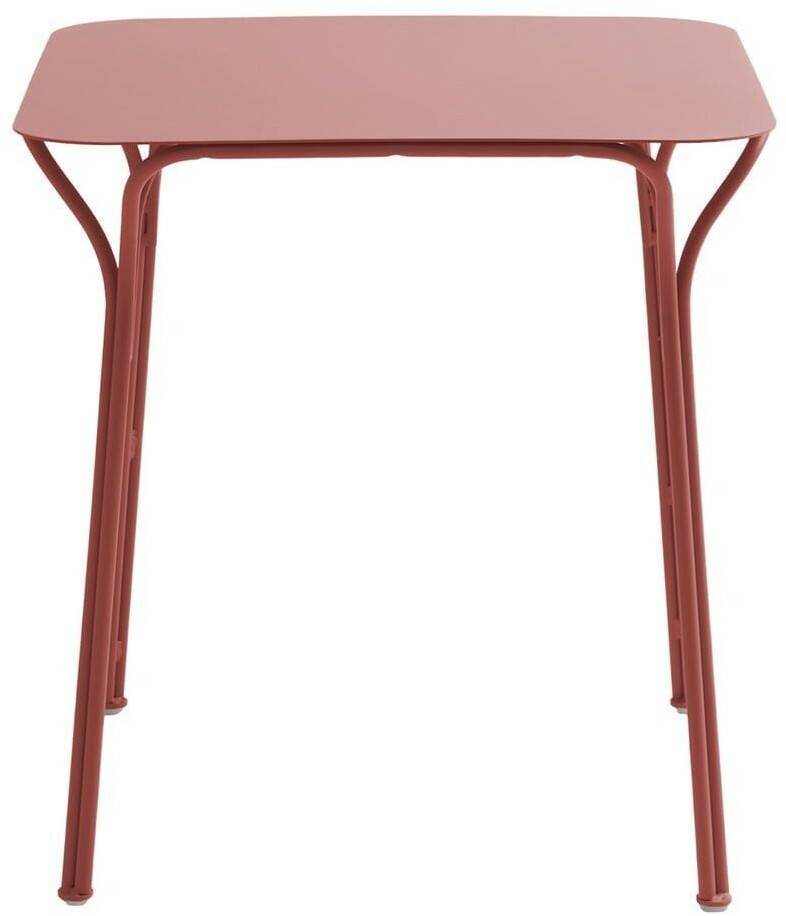 Kartell Hiray garden table 70 x 70 cm rust red Muebles de diseño