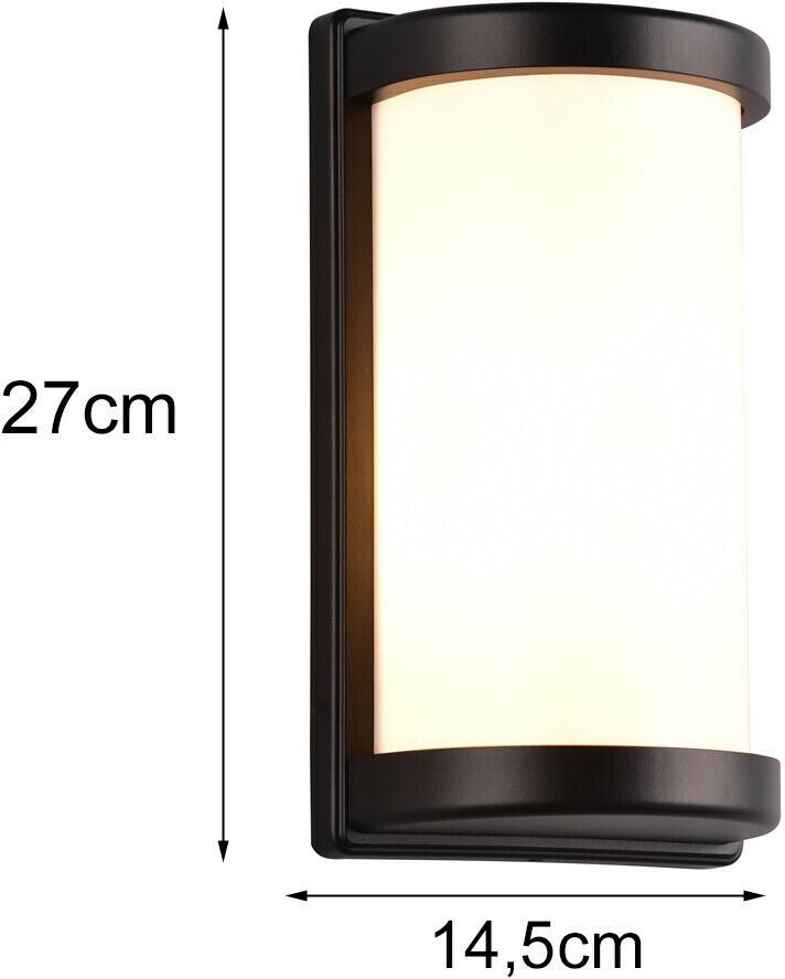 Lámparas de exterior Trio Puelo outdoor wall light, black die-cast aluminum