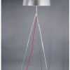 Aluminor Tropic floor lamp chrome, red cable Lámparas