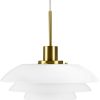 Dyberg Larsen DL31 pendant light - opal - brass - height 15 cm - Ø 31 cm Lámparas