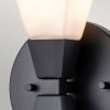 Elstead Lighting Bowtie bathroom wall light, matt black, one-bulb Lámparas