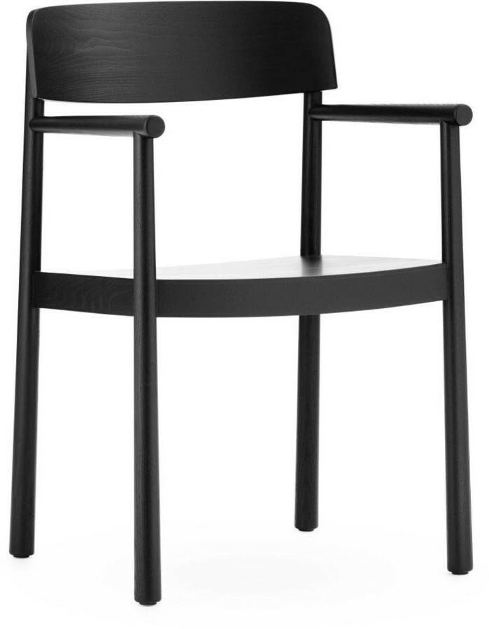 Muebles de diseño Normann Copenhagen Timb armchair - black - 82x56x51.5x seat height 46 cm