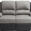 Sofás Relaxation 2-Seater Sofa Black/Grey