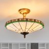 Lámparas Searchlight New York ceiling light in Tiffany style