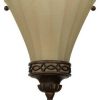 Lámparas Licht-Erlebnisse Country house wall lamp glass cream brown hallway living room lighting - walnut, cream