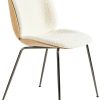 Gubi Beetle 3D veneer chair fabric upholstered white 001/Dedar Karakorum 56x87x53.5cm (10111801) Muebles de diseño