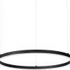 IDEAL LUX ORACLE SLIM LED pendant light 32W ⌀500mm black neutral white 304380 Lámparas