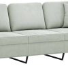 vidaXL 3-seater sofa with cushions 212x77x80 cm velvetlight grey Sofás