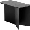 HAY Slit side table oblong black painted water-based black 49.5x27.5x35.5cm Muebles de diseño