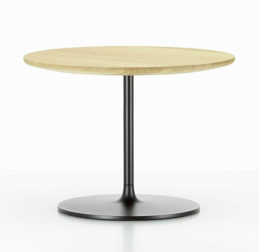 Vitra Occasional Low table round aluminum Chocolate brown (002) 35 cm Muebles de diseño