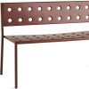 HAY Balcony dining bench red 114x79x52 cm iron red (AB825-B679-AH17) (205) Muebles de diseño