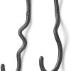 ferm LIVING Curvature wall hook double 12.6x21.3x5.8 cm black Muebles de diseño