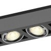 Arcchio Ceiling spotlight Ronka, 4 lights, long, dark gray Lámparas