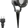 ledscom.de Garden spotlight ground spike MIBU for outdoor use, black stainless steel + LED GU10 lamp 3-stage dimmable warm white W 500lm SET-4031-WW Lámparas de exterior