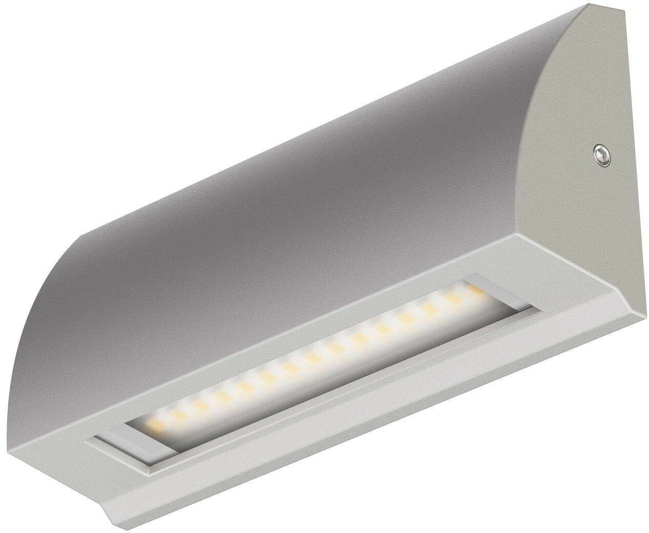 Lámparas de exterior ledscom.de LED wall light/stair light SEGIN IP54, flat, downlight, matt gray, square, 3.8 W, 265lm, warm white