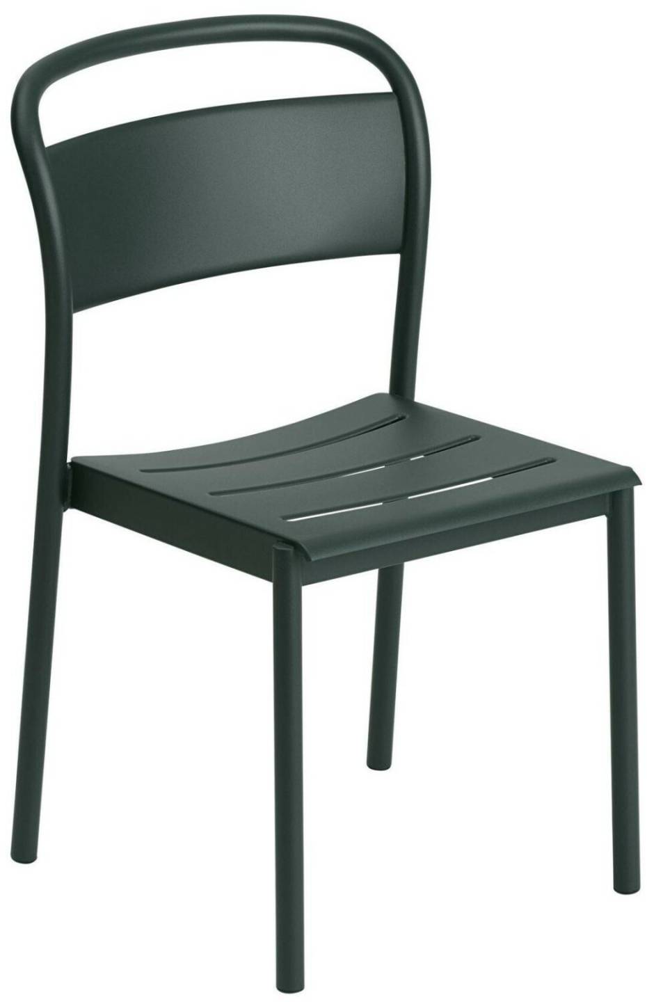 Muuto Linear Steel Side Chair garden chair dark green (30982) Muebles de diseño