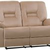 Beliani 2-seater sofa velvet electrically adjustable with LED lighting USB port beige Sofás