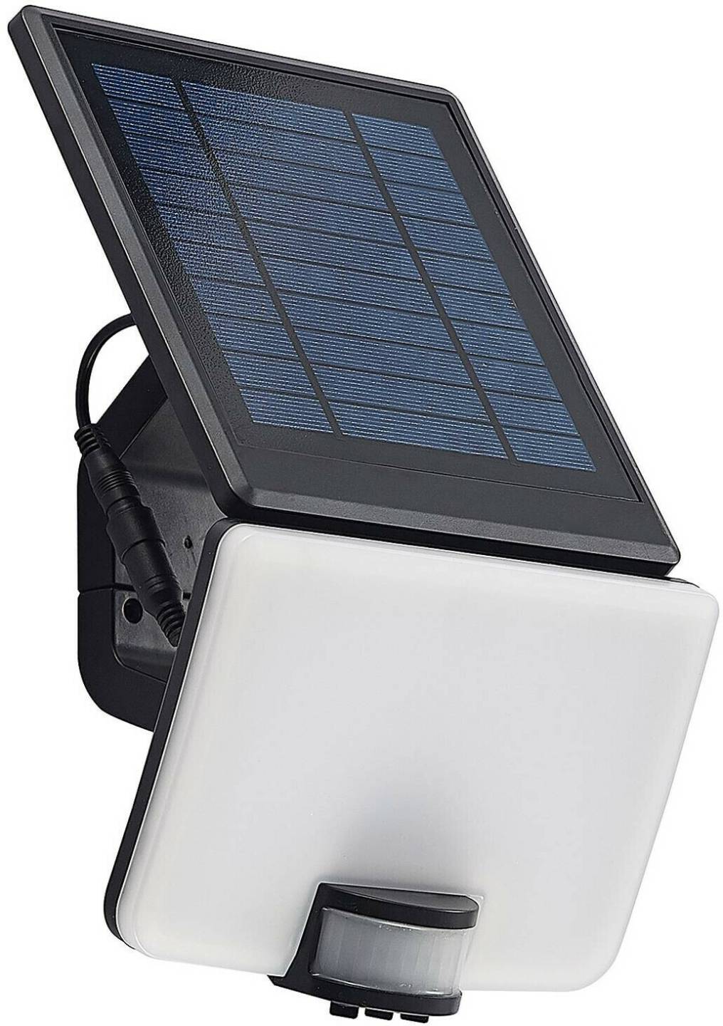 Lámparas de exterior PRIOS Yahir LED solar wall spotlight sensor black