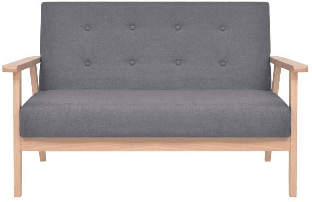 vidaXL Sofa set 3 pieces Fabric Dark Gray (274926) Sofás